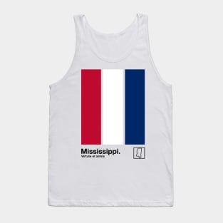 Mississippi // Original Minimalist Artwork Poster Design Tank Top